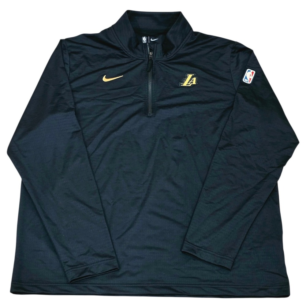 Nike Los Angeles Lakers NBA Dri-FIT 1/4 Zip Pullover Jacket Mens XL Black